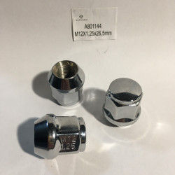 Гайка колісна 12*1.25L26.5 хром конус закрита