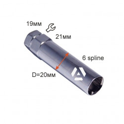 Ключ AK192106SD Cr Зовнішня 6-променева зірка Хром
